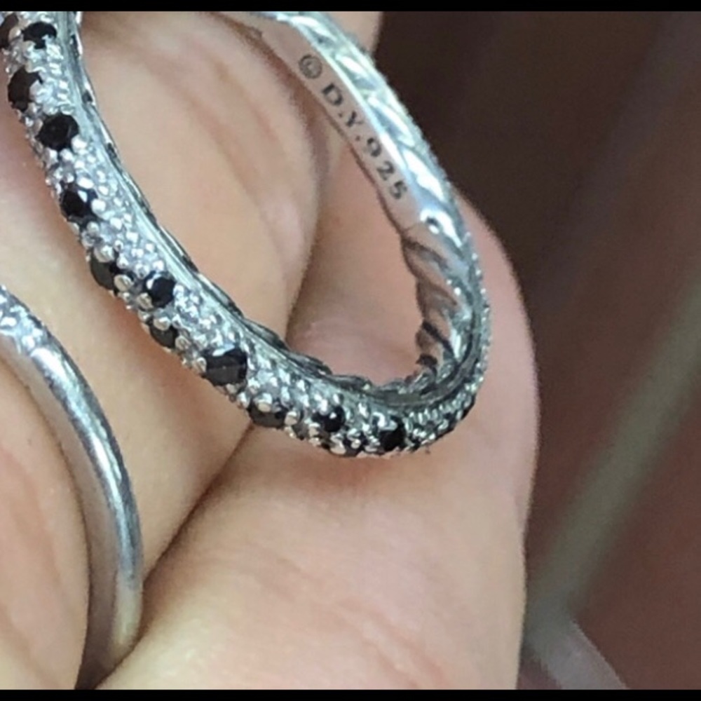 David Yurman Black Diamond Silver  Melange Band